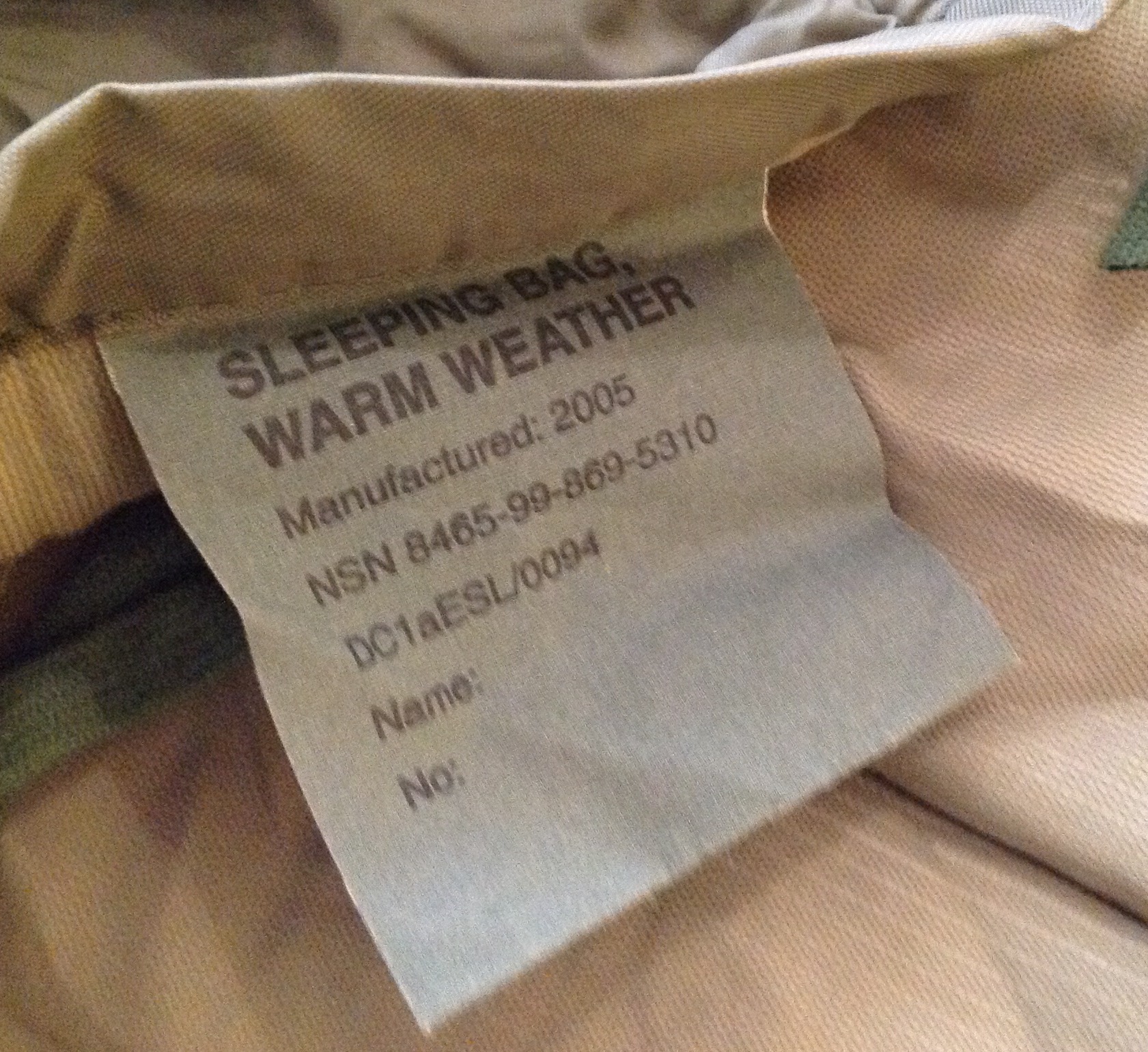 British Army Warm Weather Sleeping Bag – Tales from the Supply Depot